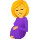 Pregnant Woman emoji, JoyPixels design
