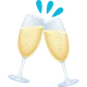 Clinking Glasses emoji, JoyPixels design