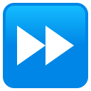 Fast-forward Button emoji, JoyPixels design