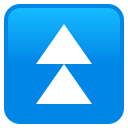 Fast Up Button emoji, JoyPixels design