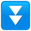 Fast Down Button emoji, JoyPixels design