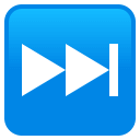 Next Track Button emoji, JoyPixels design