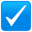 Check Box With Check emoji, JoyPixels design