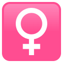Female Sign emoji, JoyPixels design