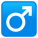 Male Sign emoji, JoyPixels design