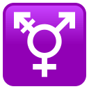 Transgender Symbol emoji, JoyPixels design