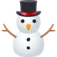 Snowman Without Snow emoji, JoyPixels design