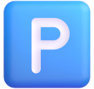 P Button emoji, Microsoft design