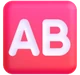 AB Button (blood Type) emoji, Microsoft design