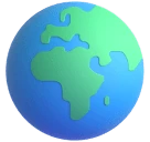 Globe Showing Europe-Africa emoji on Microsoft