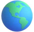 Globe Showing Americas emoji on Microsoft
