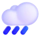 Cloud with Rain emoji, Microsoft design