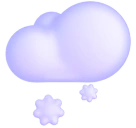 Cloud with Snow emoji, Microsoft design