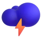 Cloud with Lightning emoji, Microsoft design