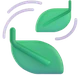 Leaf Fluttering in Wind emoji, Microsoft design