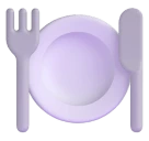 Fork and Knife with Plate emoji on Microsoft