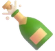 Bottle with Popping Cork emoji, Microsoft design