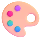 Artist Palette emoji, Microsoft design