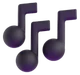 Musical Notes emoji, Microsoft design