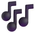 Musical Notes emoji on Microsoft