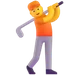 Person Golfing emoji, Microsoft design