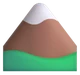 Snow-capped Mountain emoji, Microsoft design