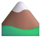 Snow-capped Mountain emoji on Microsoft