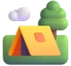 Camping emoji, Microsoft design