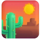 Desert emoji on Microsoft