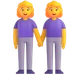 Women Holding Hands emoji, Microsoft design