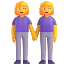 Women Holding Hands emoji on Microsoft