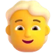 Person: Blond Hair emoji, Microsoft design