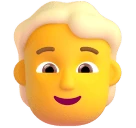 Person: Blond Hair emoji on Microsoft