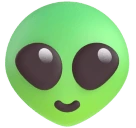 Alien emoji on Microsoft