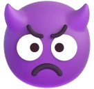 Angry Face with Horns emoji on Microsoft
