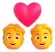 Couple with Heart emoji, Microsoft design