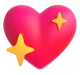 Sparkling Heart emoji, Microsoft design