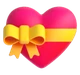 Heart with Ribbon emoji, Microsoft design