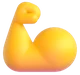Flexed Biceps emoji, Microsoft design