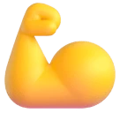 Flexed Biceps emoji on Microsoft
