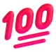 Hundred Points emoji, Microsoft design