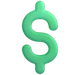 Heavy Dollar Sign emoji, Microsoft design