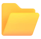 Open File Folder emoji as drawn by Microsoft