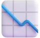 Chart Decreasing emoji, Microsoft design
