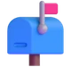 Closed Mailbox with Raised Flag emoji, Microsoft design