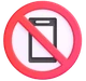 No Mobile Phones emoji, Microsoft design