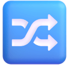 Shuffle Tracks Button emoji, Microsoft design