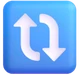 Clockwise Vertical Arrows emoji, Microsoft design
