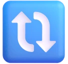 Clockwise Vertical Arrows emoji on Microsoft