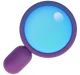 Magnifying Glass Tilted Right emoji, Microsoft design